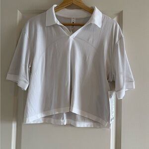 Lululemon Swiftly Tech Relaxed Fit Polo Shirt White Color Women Size 10 NWT